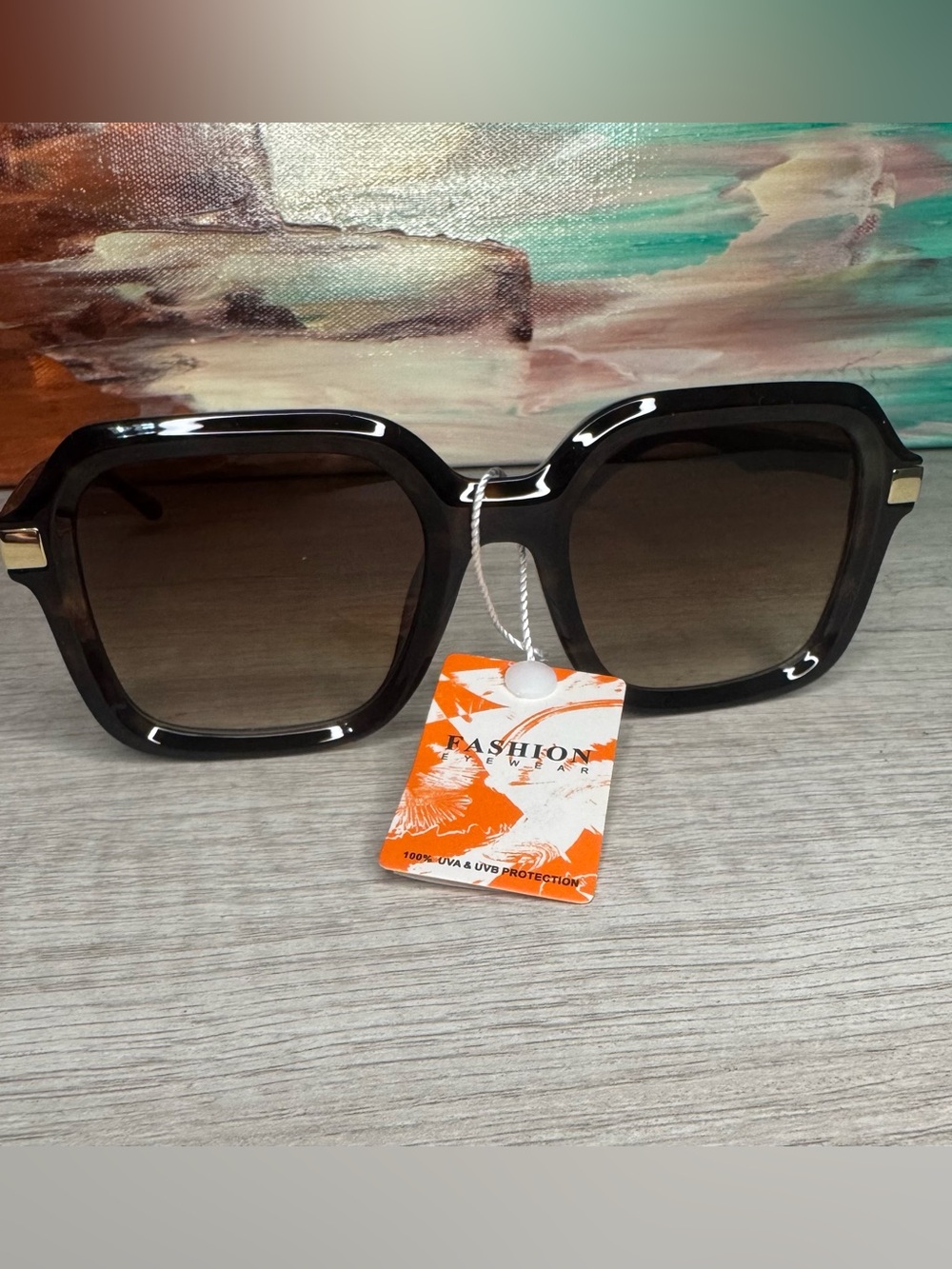Women's Oversized Black Square Fashion Sunglasses